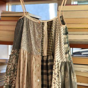 La Reunion Studio Hausa Button Down Patchwork Dress